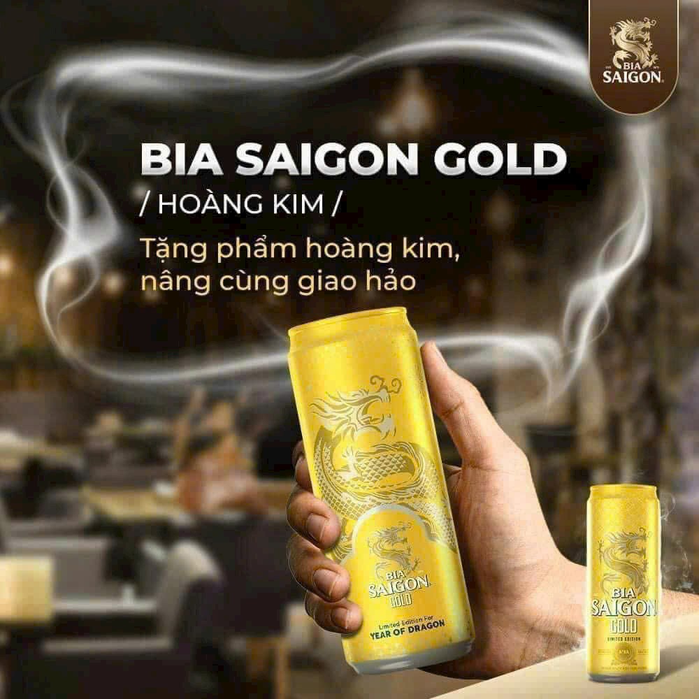 Bia Sài Gòn Gold 5% Thùng 24 lon 330ml