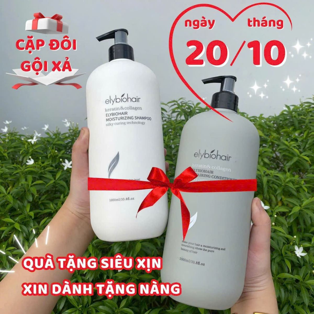 Cặp dầu gội xả Elybiohair - Món quà 20.10 tuyệt vời