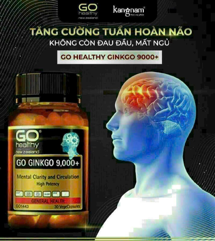 BỔ NÃO GO HEALTHY GINKGO 9000 NEW ZEALAND 60 VIÊN