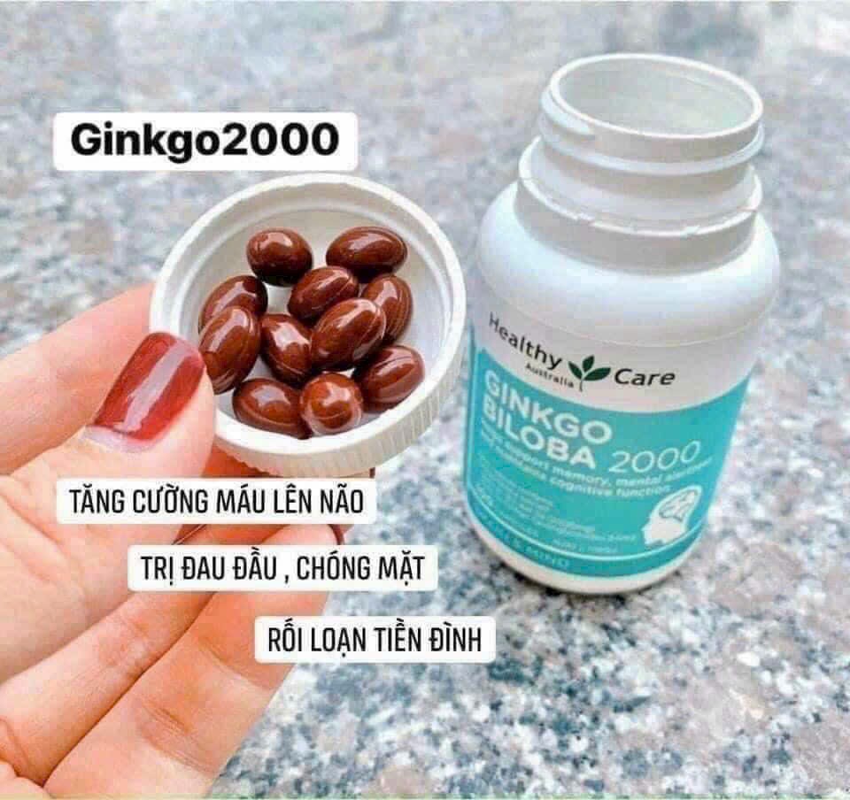 BỔ NÃO GINKGO BILOBA 2000mg hộp 100 viên của ÚC