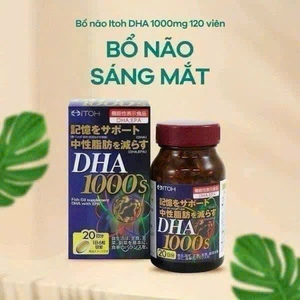 Viên uống bổ não ITOH DHA 1000s Nhật Bản lọ 120 viên