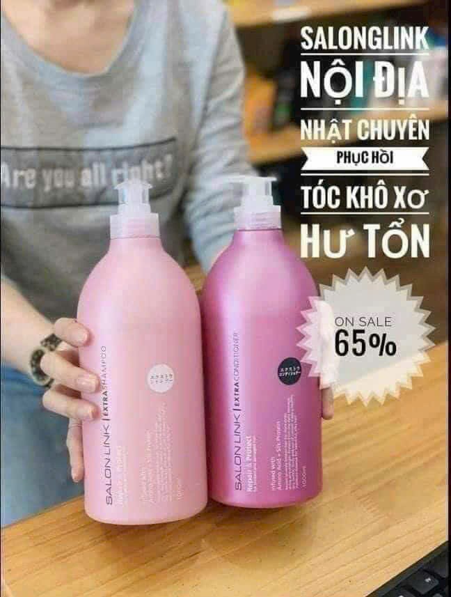 CẶP DẦU GỘI XẢ SALON LINK EXTRA NHẬT BẢN 1000ML X 2