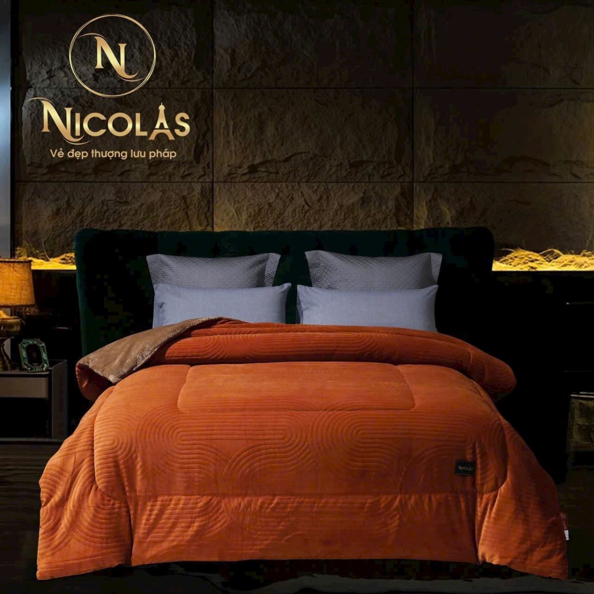 Chăn lông cừu Pháp Nicolas Royal Luxury 2m x 2m3