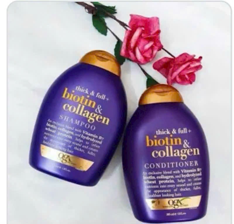 CẶP DẦU GỘI XẢ BIOTIN COLLAGEN TÍM 385ML MỸ