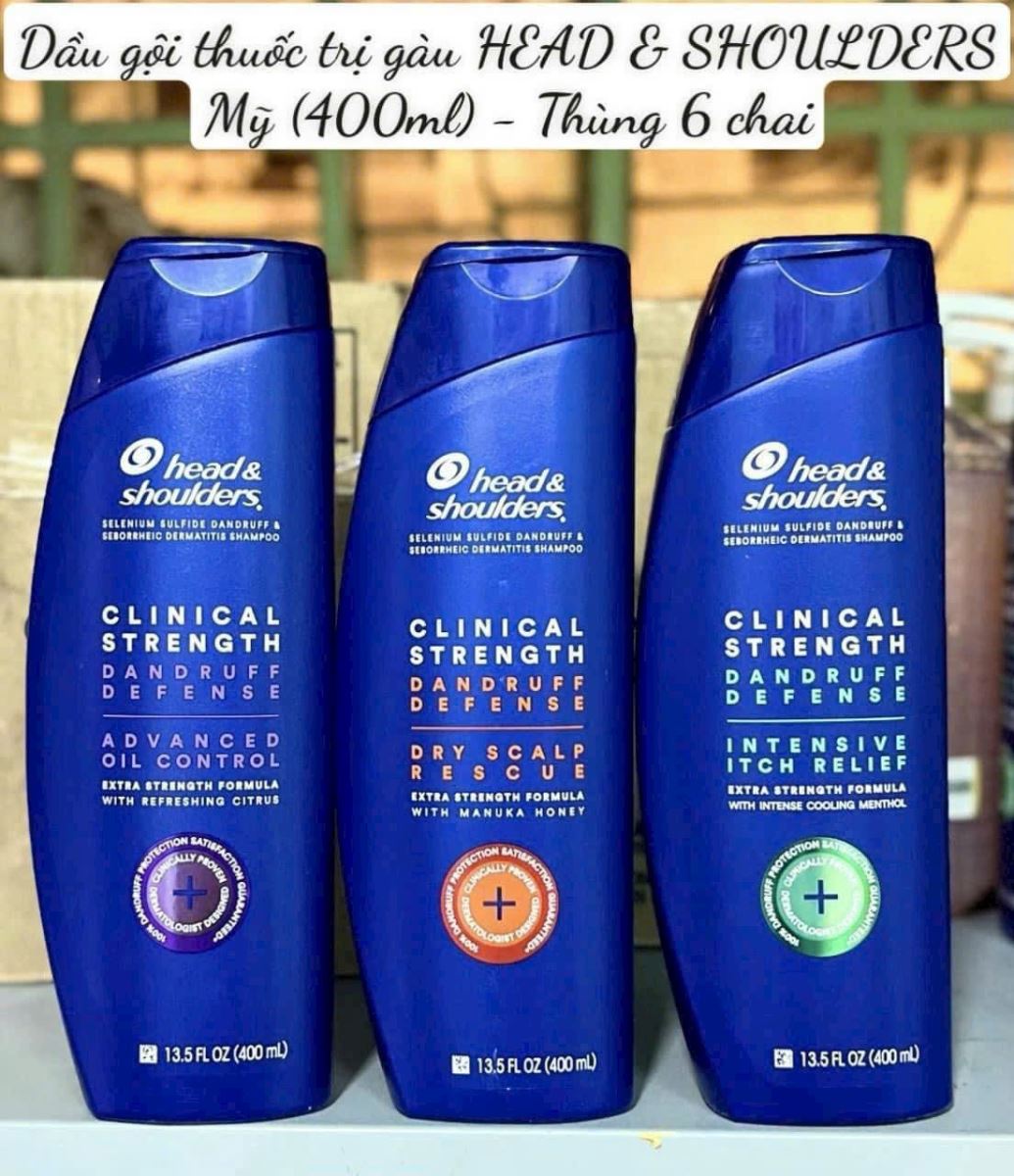 Dầu gội trị gàu Head and Shoulders Mỹ 400ml