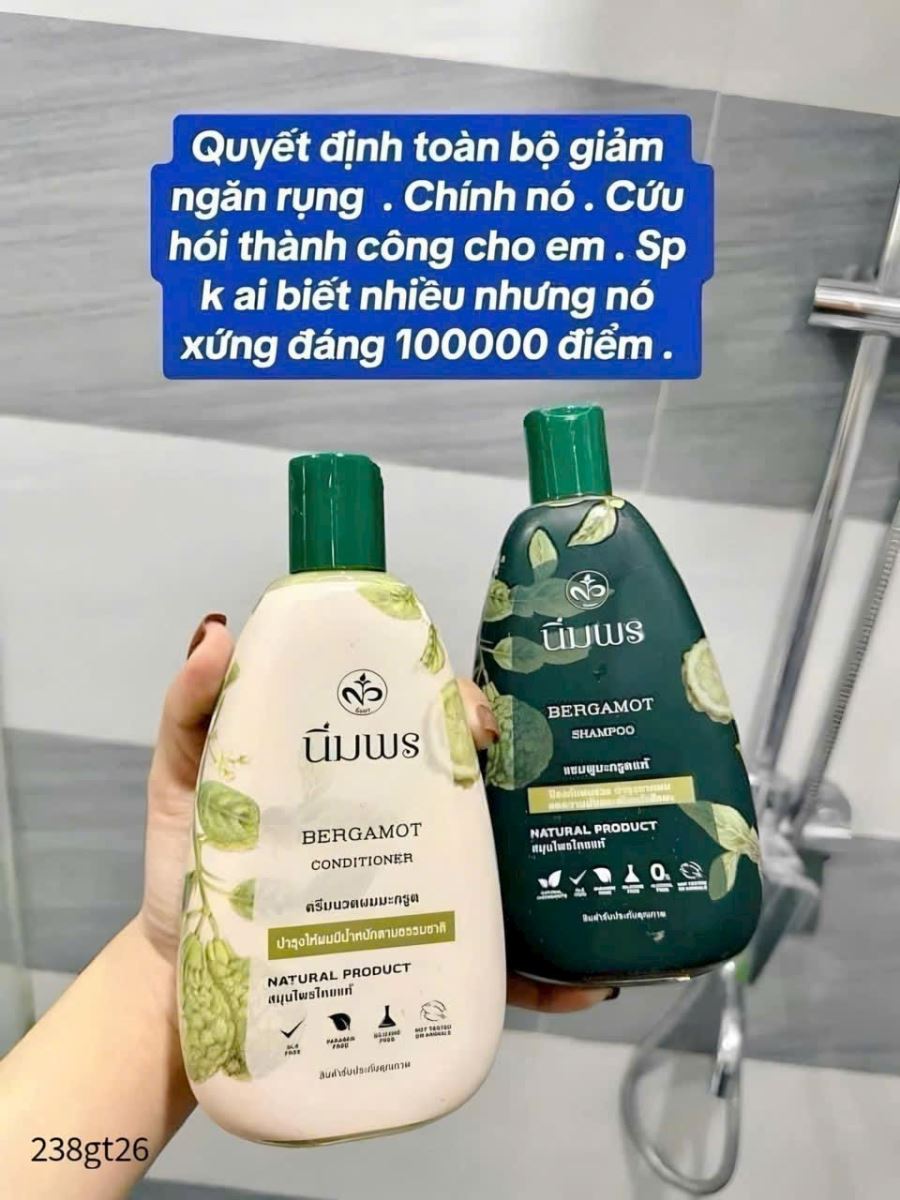 Cặp gội xả chanh BERGAMOT Thái Lan - CƠN SỐT DẦU GỘI SIÊU MỌC TÓC