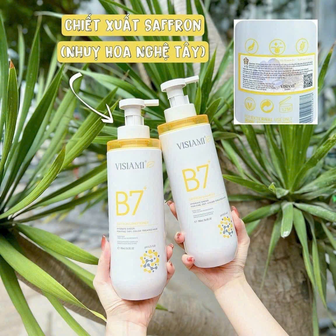 Bộ dầu gội xả thảo mộc Visiami B7 chai 780ml