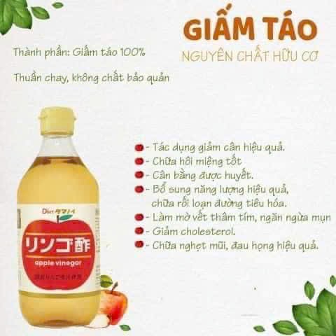 Giấm táo Tamunoi 500ml Nhật Bản