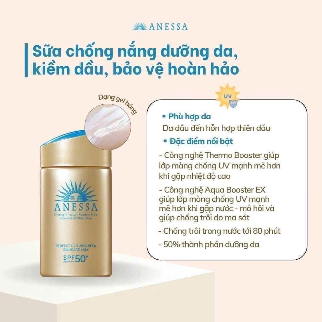 Kem chống nắng Anessa Vàng Nhật Bản mẫu mới nhất 2024 (60ml)