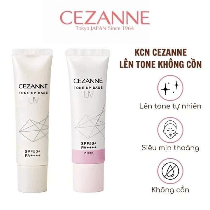 Kem chống nắng Cezanne lên tone không cồn