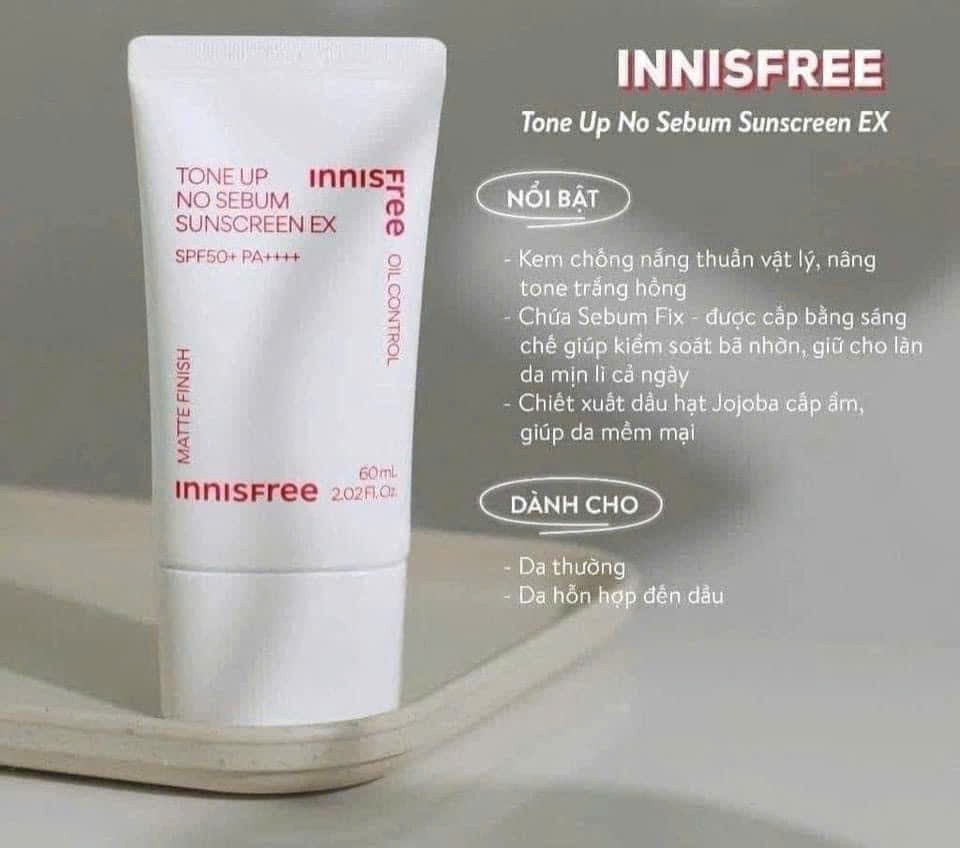 Kem chống nắng Innisfree 60ml (mẫu mới)