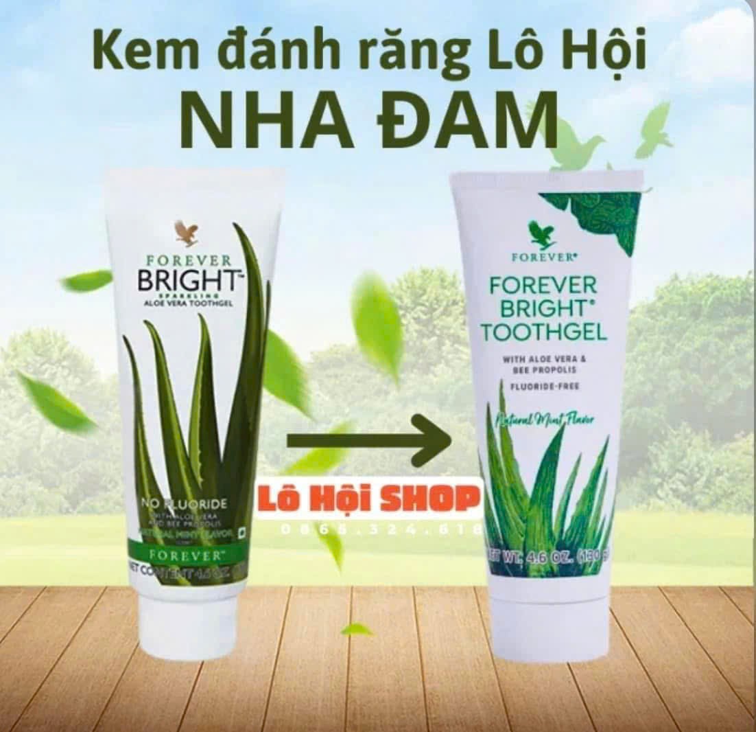 Kem đánh răng lô hội nha đam Forever Bright 130g 