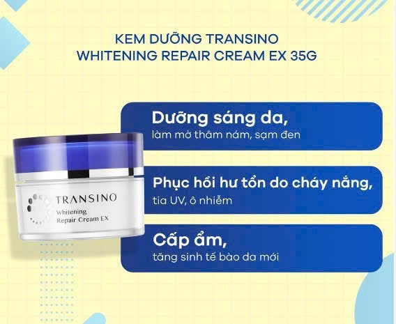 Kem dưỡng trắng da Transino Whitening Repair Cream EX Nhật Bản 35g