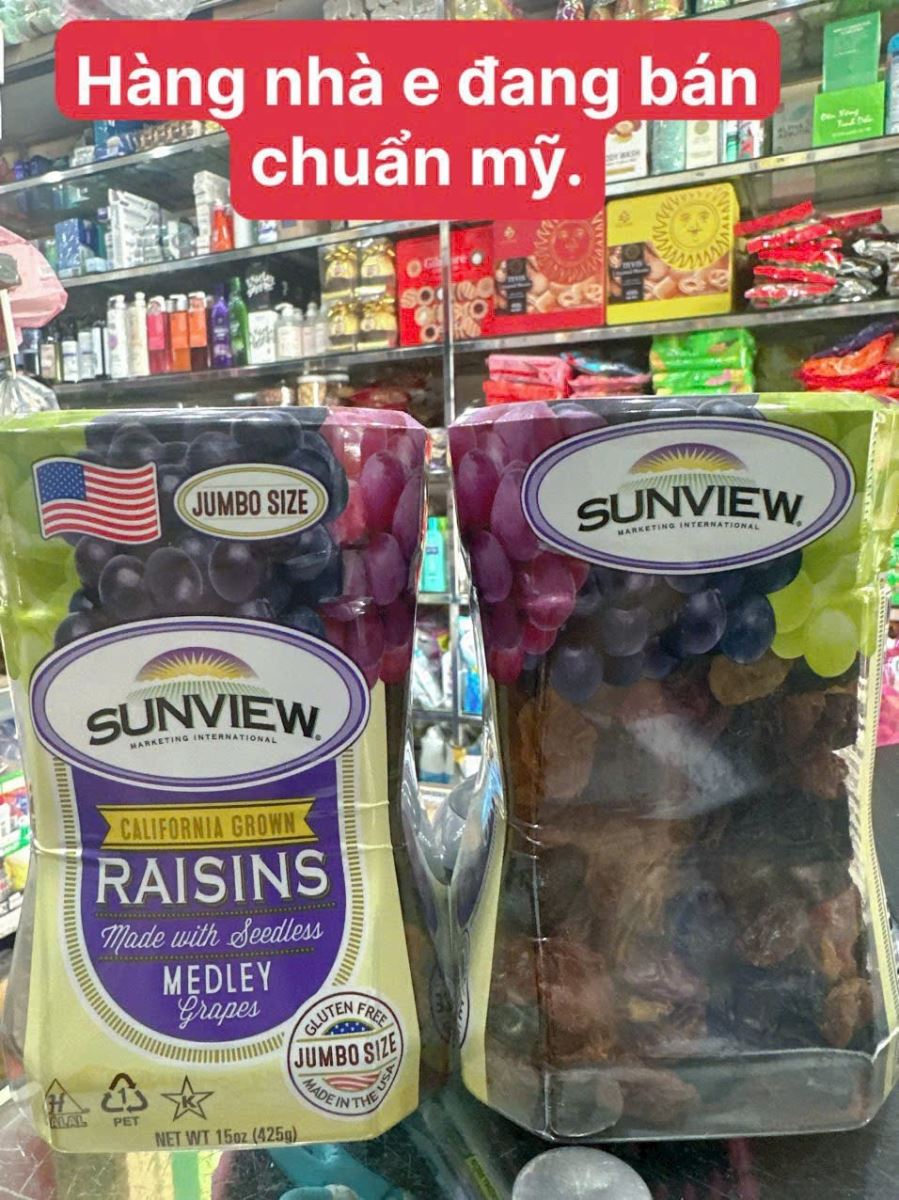 Nho Mỹ Raisins Sunview 425g