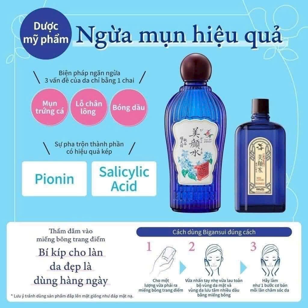 Nước hoa hồng trị mụn Meishoku Bigansui mẫu mới 160ml