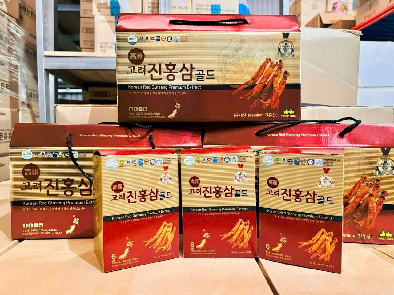 Nước hồng sâm Korea Red Ginseng Extract 6 năm tuổi (hộp 30 gói x 70ml)