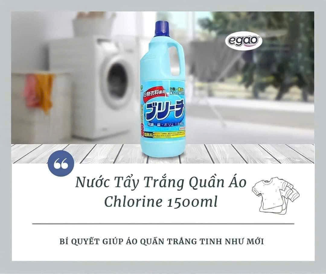 NƯỚC TẨY TRẮNG QUẦN ÁO CHLORINE NHẬT BẢN 1500ML