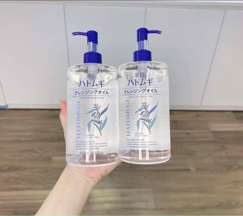 Nước tẩy trang ý dĩ 2in1 Hatomugi 500ml