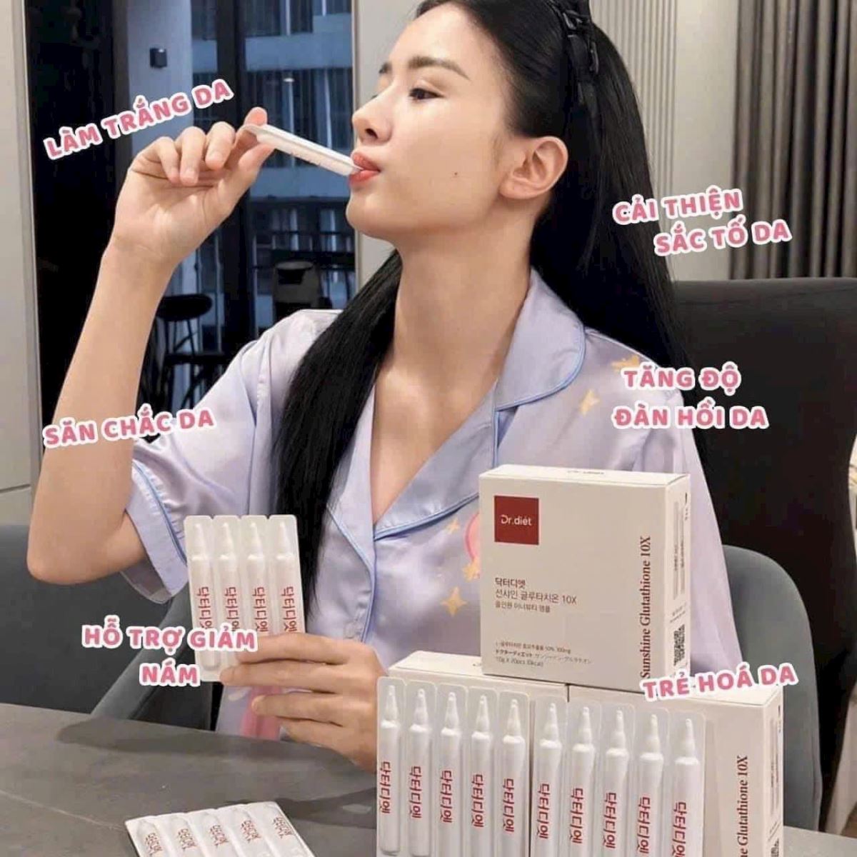 NƯỚC UỐNG TRẮNG DA DR.DIET SUNSHINE GLUTATHION 10X 