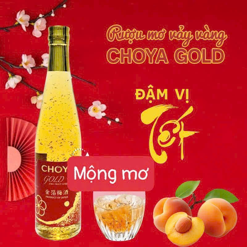 Rượu mơ vảy vàng CHOYA GOLD 500ml Nhật.Bản