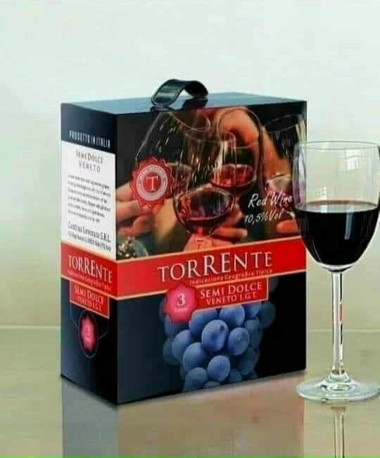 Rượu vang ngọt Torrente Ý ( bịch 3 lít )