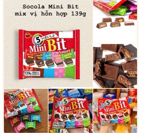 Socola Mini Bit mix 5 vị túi 16 cái