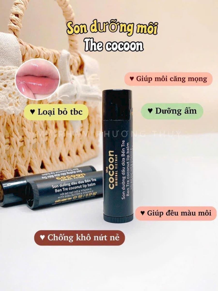 Son dưỡng môi dầu dừa Bến Tre Cocoon