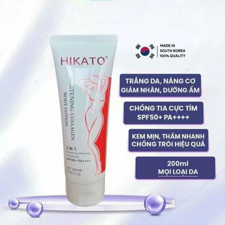 Sữa Dưỡng Thể 3 in 1 HIKATO Premium Collagen Hàn Quốc 200ml