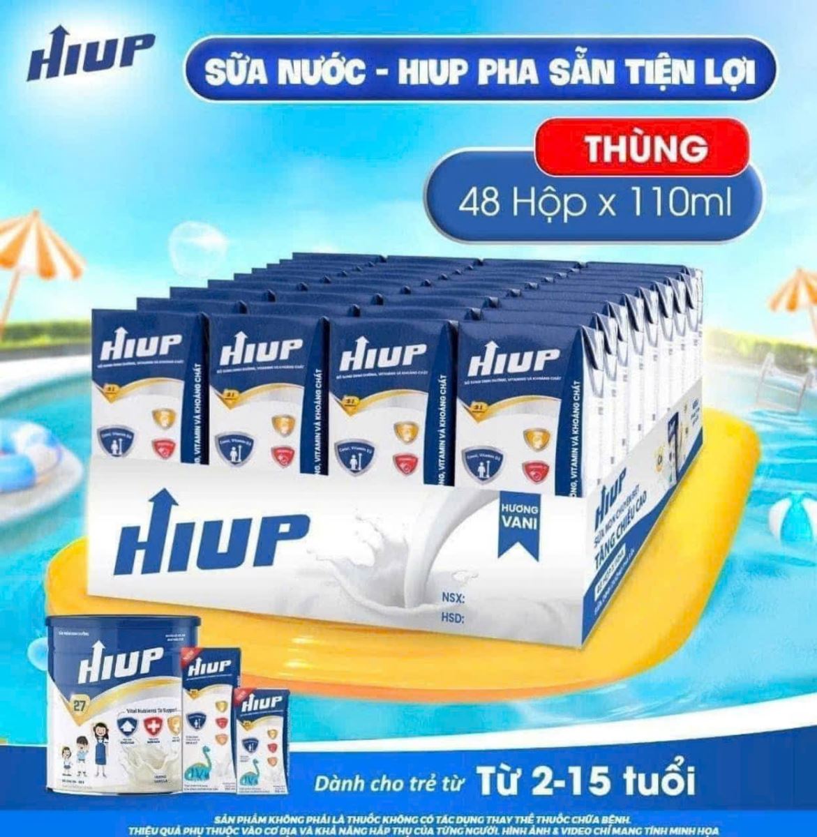 Sữa HIUP tăng chiều cao (Thùng 48 lon x 110ml)