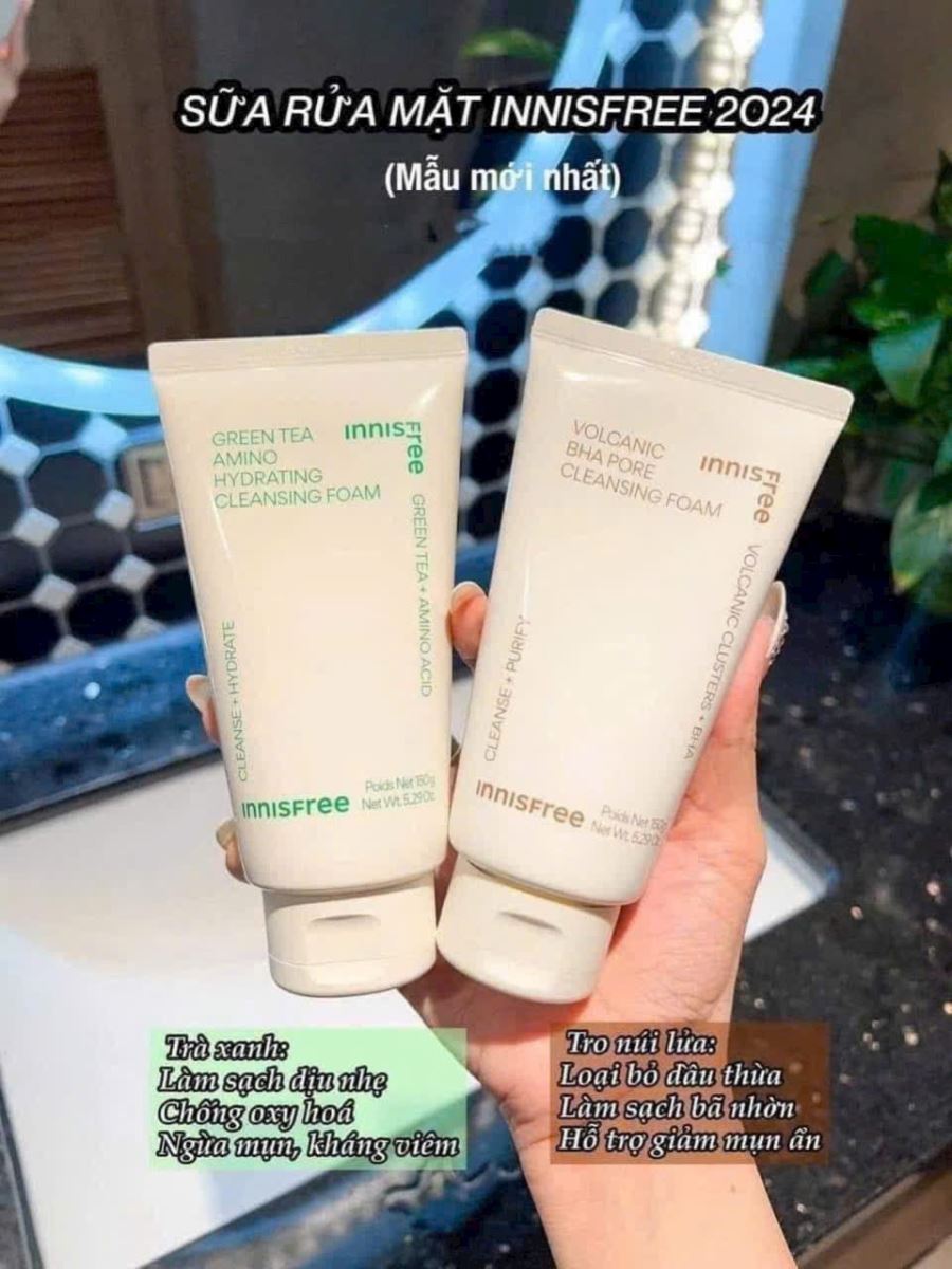 Sữa rửa mặt Innisfree Hàn Quốc tuýp trà xanh 