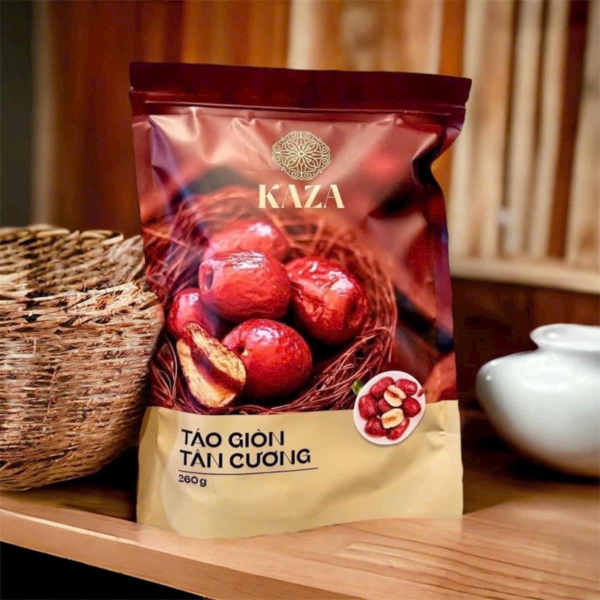 Táo giòn Tân Cương KAZA  túi 260g