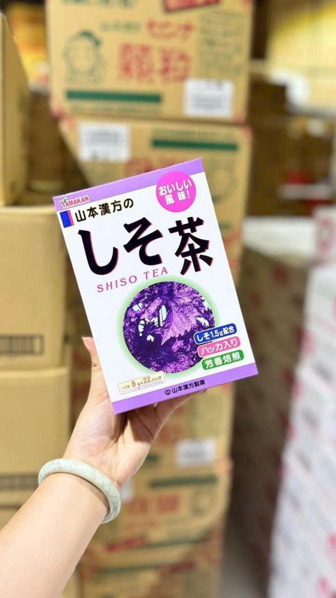 Trà tía tô tím Shiso Tea Yamakan hộp 22 gói