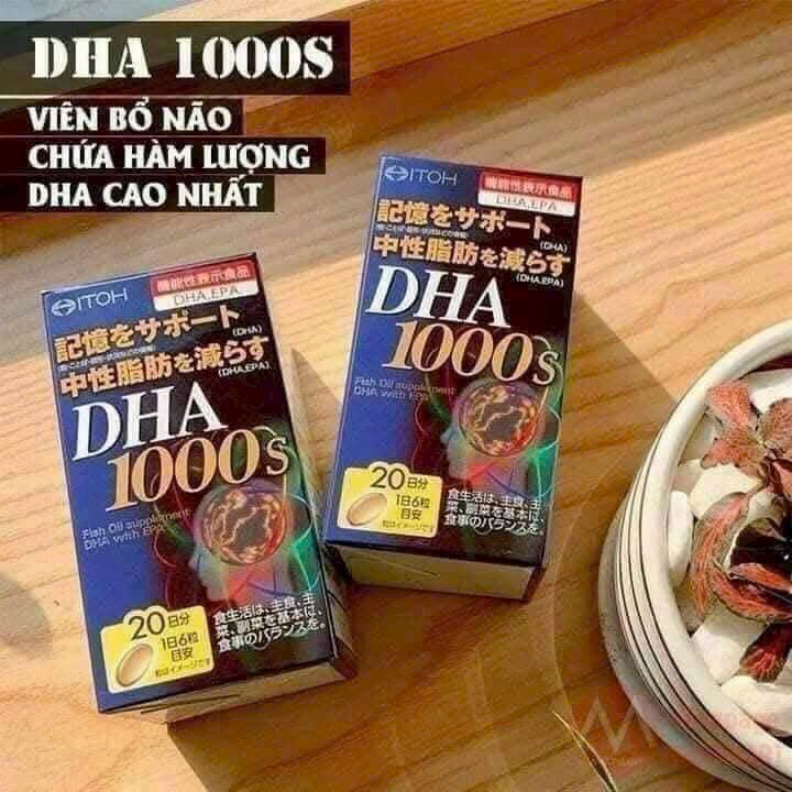 Viên uống bổ não DHA 1000s ITOH Nhật Bản lọ 120 viên 