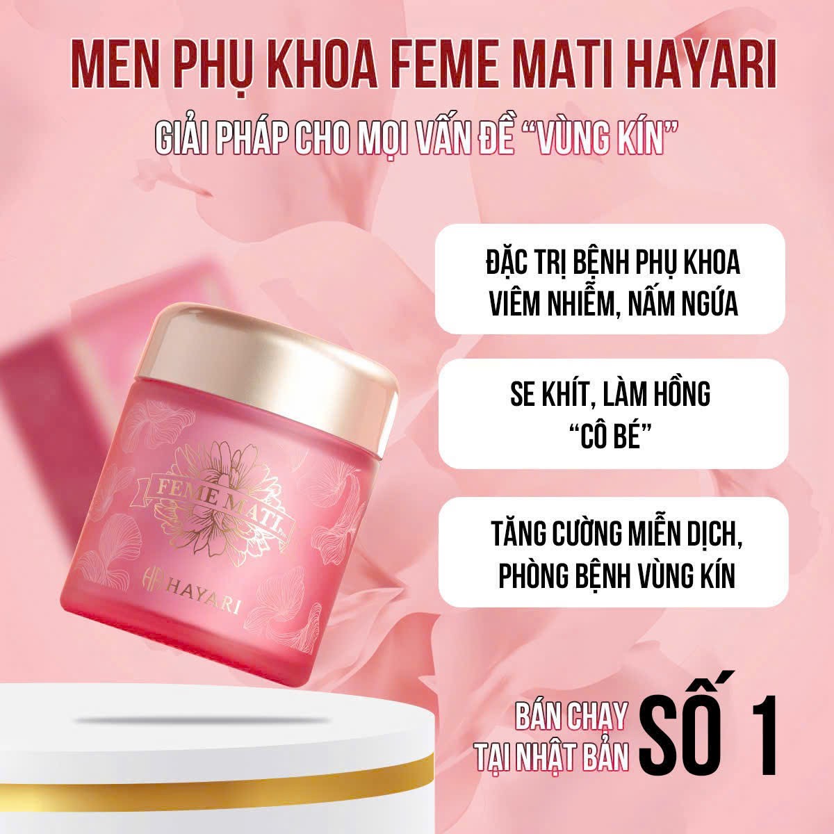 Viên uống men phụ khoa Feme Mati Pro Nhật Bản 45 viên