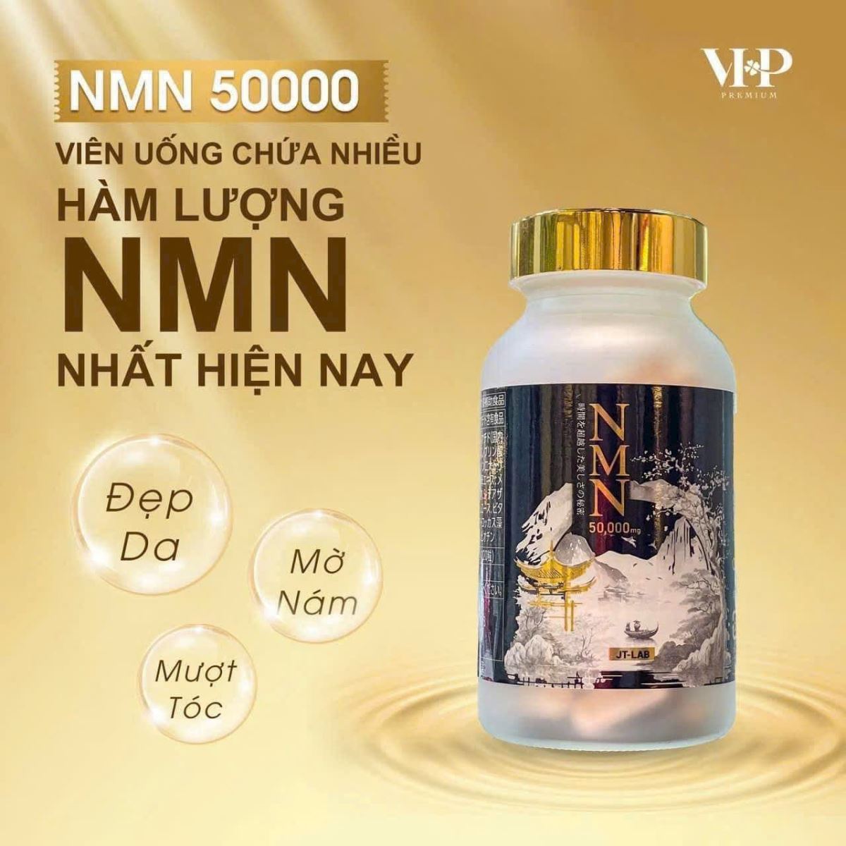 Viên uống chống lão hoá NMN 50000 JT-LAB 120 viên Nhật Bản