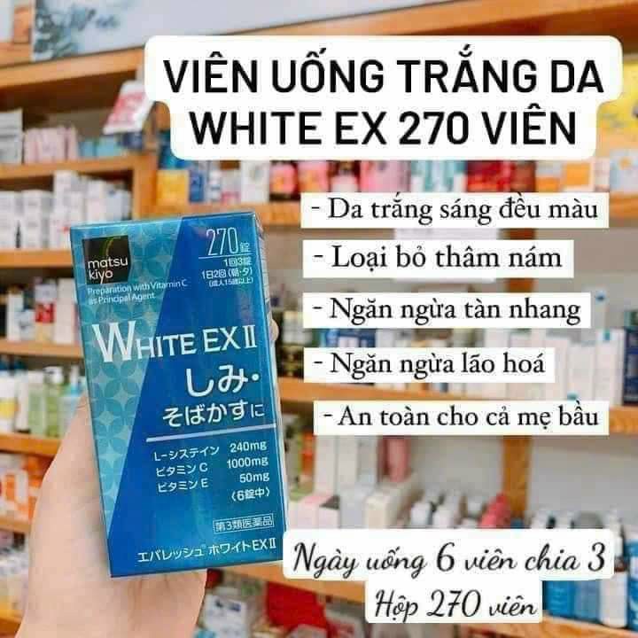 VIÊN UỐNG TRẮNG DA WHITE EX2 NHẬT BẢN