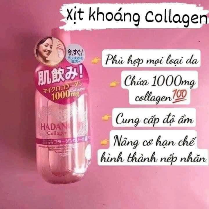 Xịt khoáng Collagen Hadanomy Nhật Bản 250ml